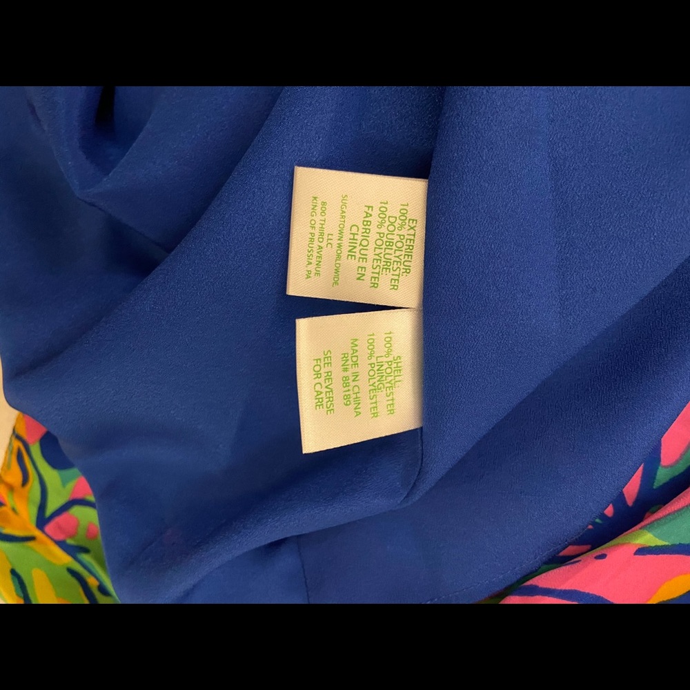 Lilly Pulitzer silk dress 3/4 sleeves, size 4 - Picture 5 of 5